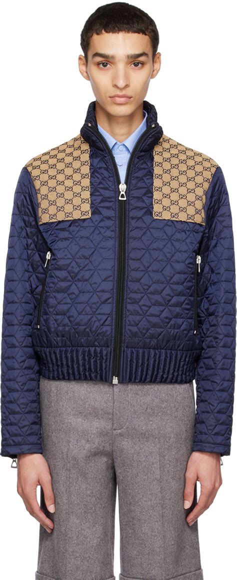 gucci jacket 80's|men's navy Gucci jacket.